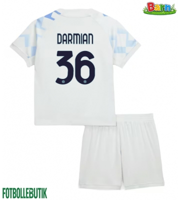 Inter Milan Matteo Darmian #36 Bortaställ Barn 2025-26 Kortärmad (+ Korta byxor)